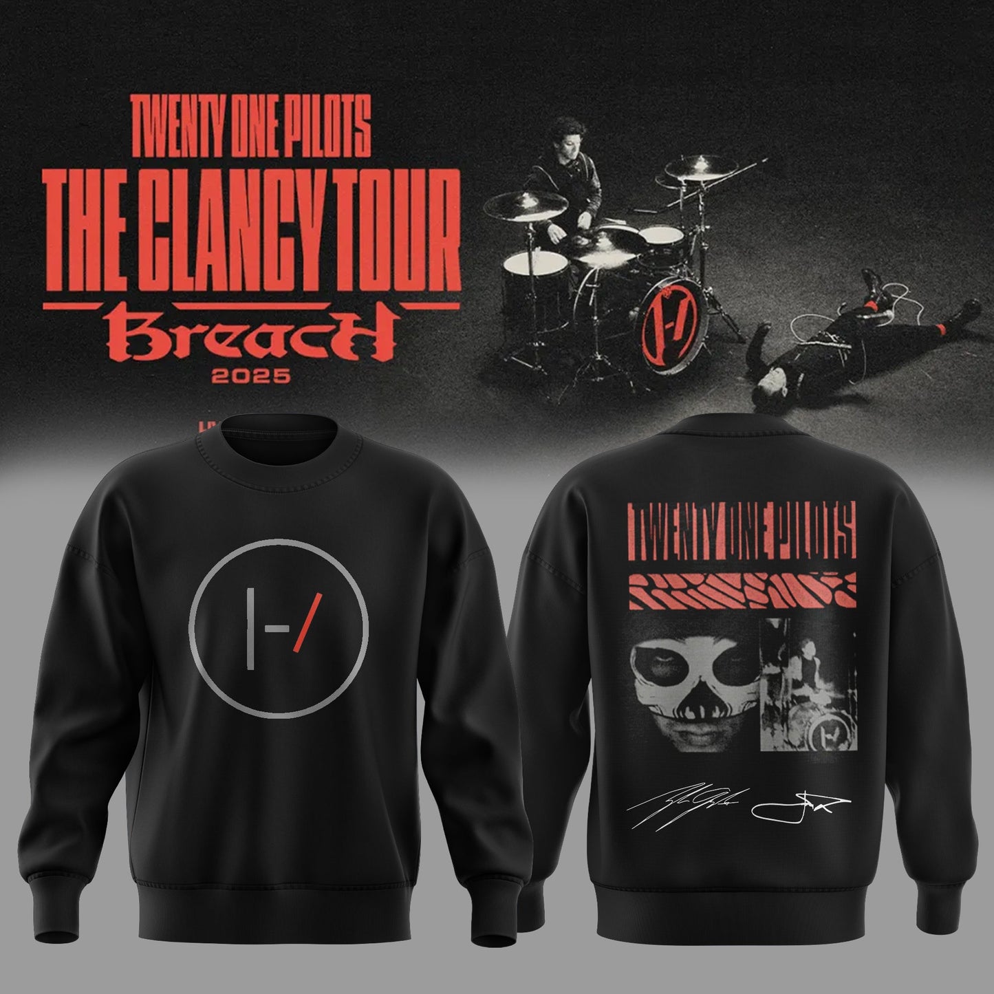 Twenty One Pilots The Clancy Tour: Breach Sweatshirt
