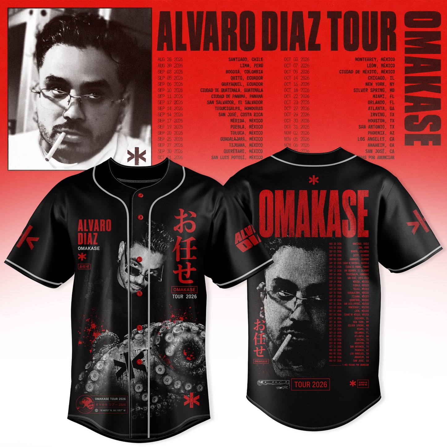 Álvaro Díaz Omakase 2026 Tour Merch Jersey