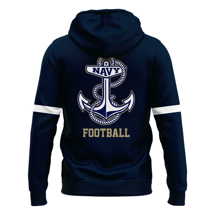 Premium Navy Midshipmen Merch For Fan - Special Edition Navy Midshipmen Zip Hoodie