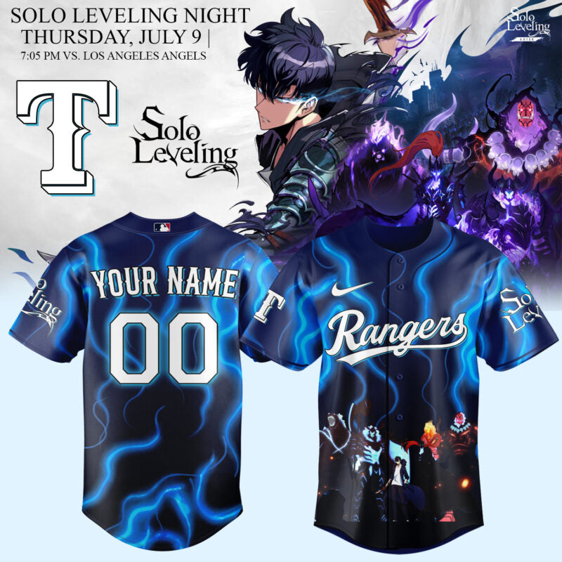 __.Texas Rangers x Solo Leveling Limited Baseball Jersey (Custom Name &amp; Number)