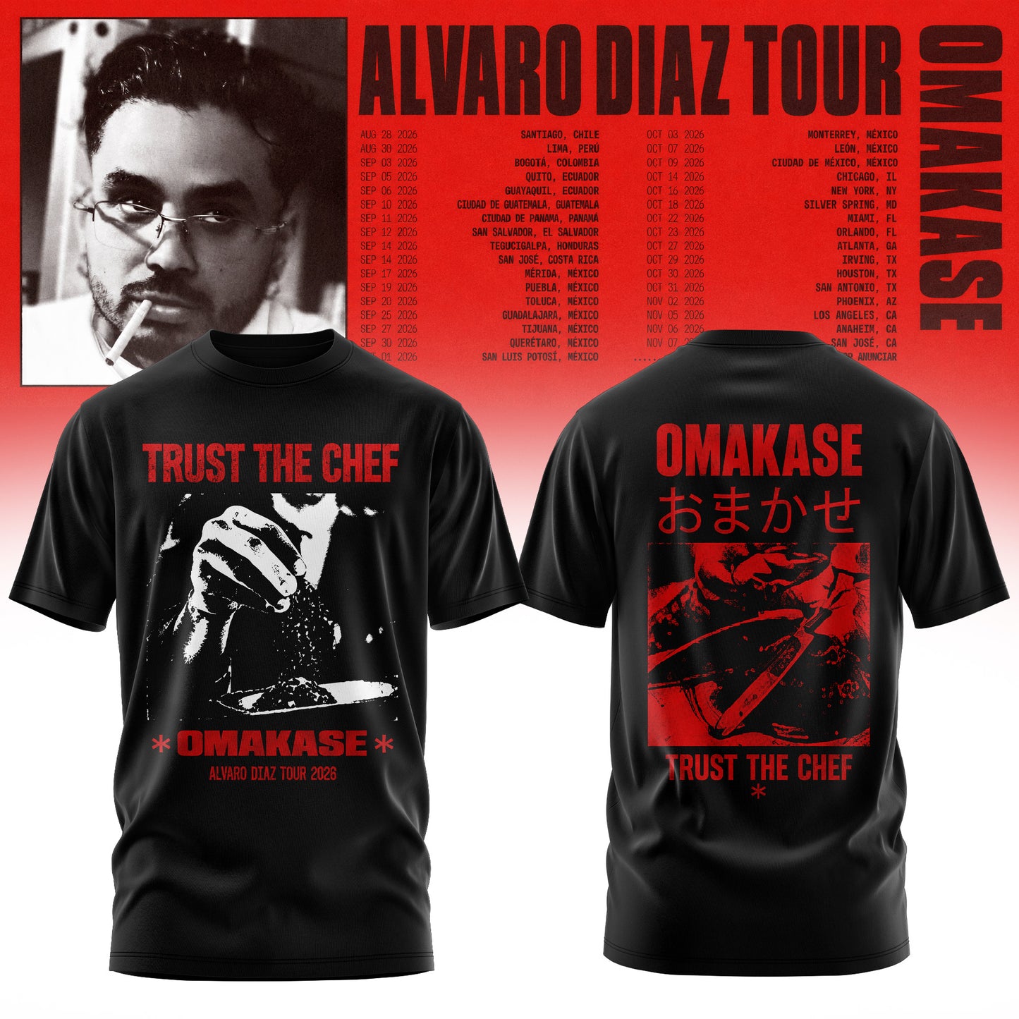 Álvaro Díaz Omakase 2026 Tour Merch Tee