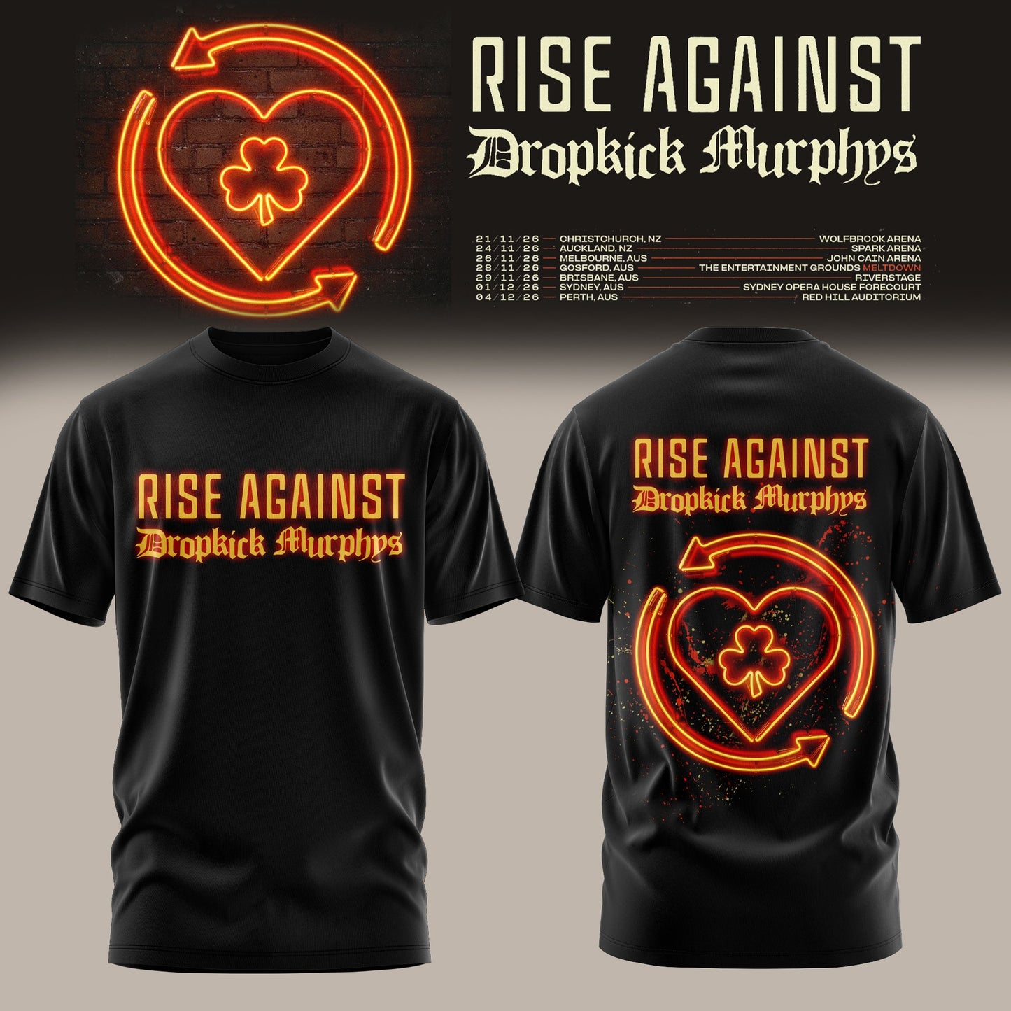 Rise.against x Dropkick.murphys Shamrock Riot Tee