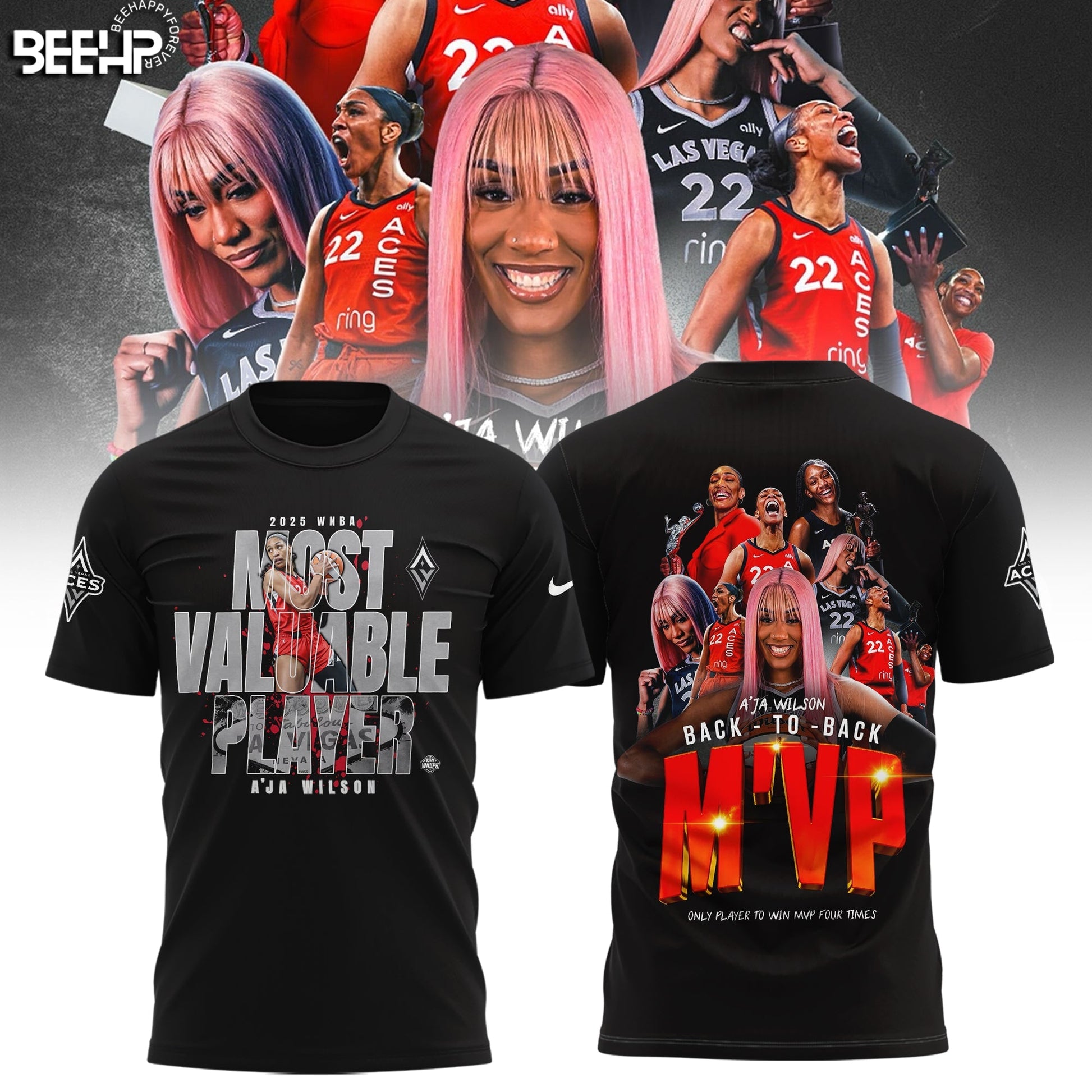 LAS VEGAS ACES A'JA WILSON 2025 MVP T-Shirt