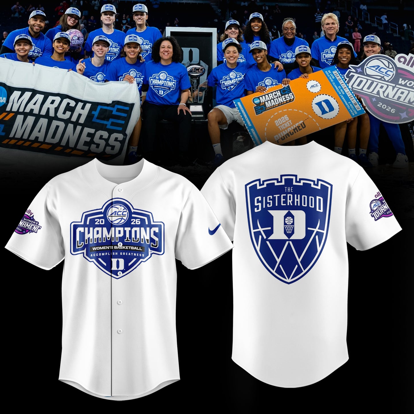 Duke Blue Devils 2026 ACC Women’s Basketball Tournament Champions Limited Edition Shirt