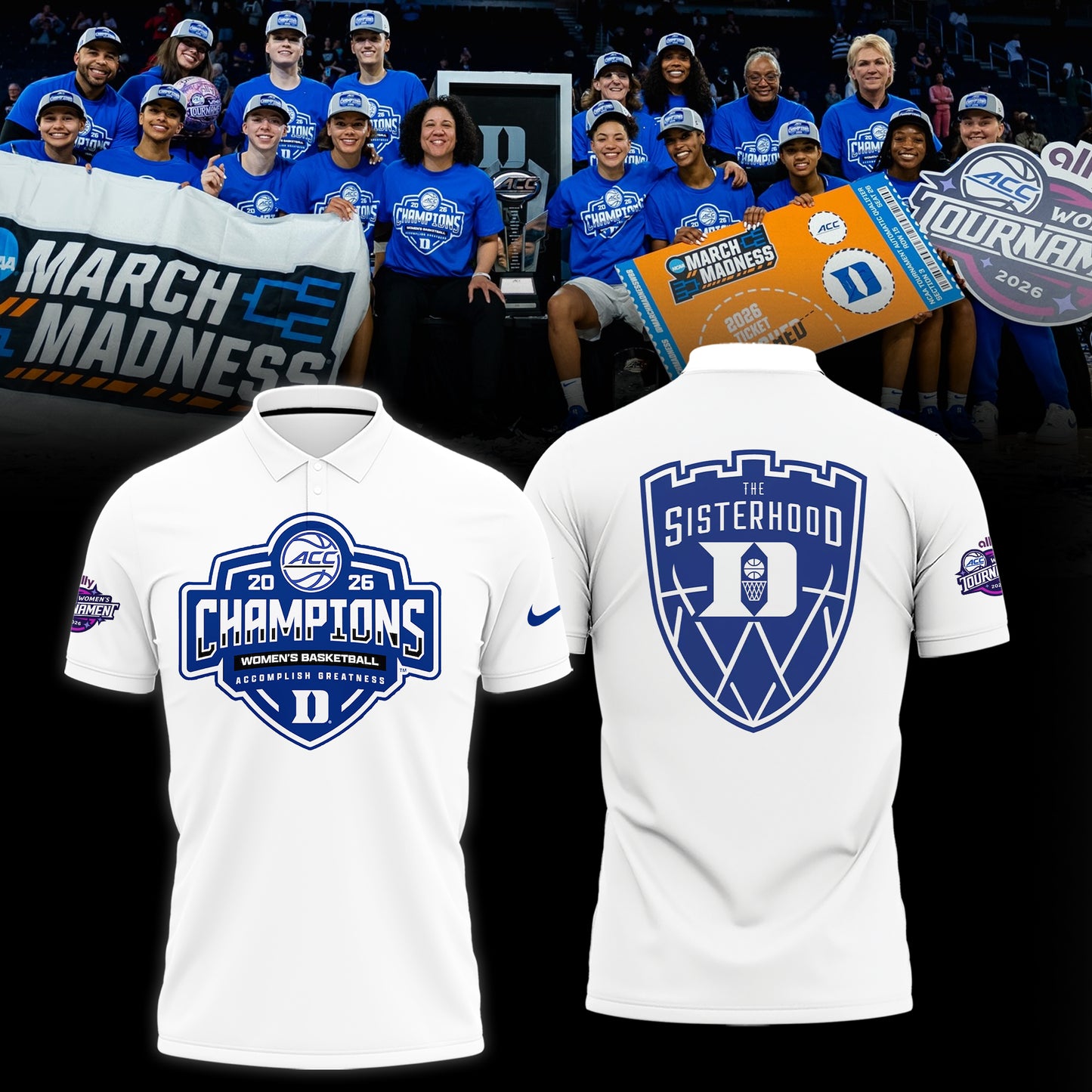 Duke Blue Devils 2026 ACC Women’s Basketball Tournament Champions Limited Edition Shirt