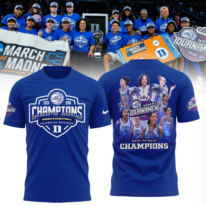 Duke Blue Devils 2026 ACC Women’s Basketball Tournament Champions Limited Edition Shirt