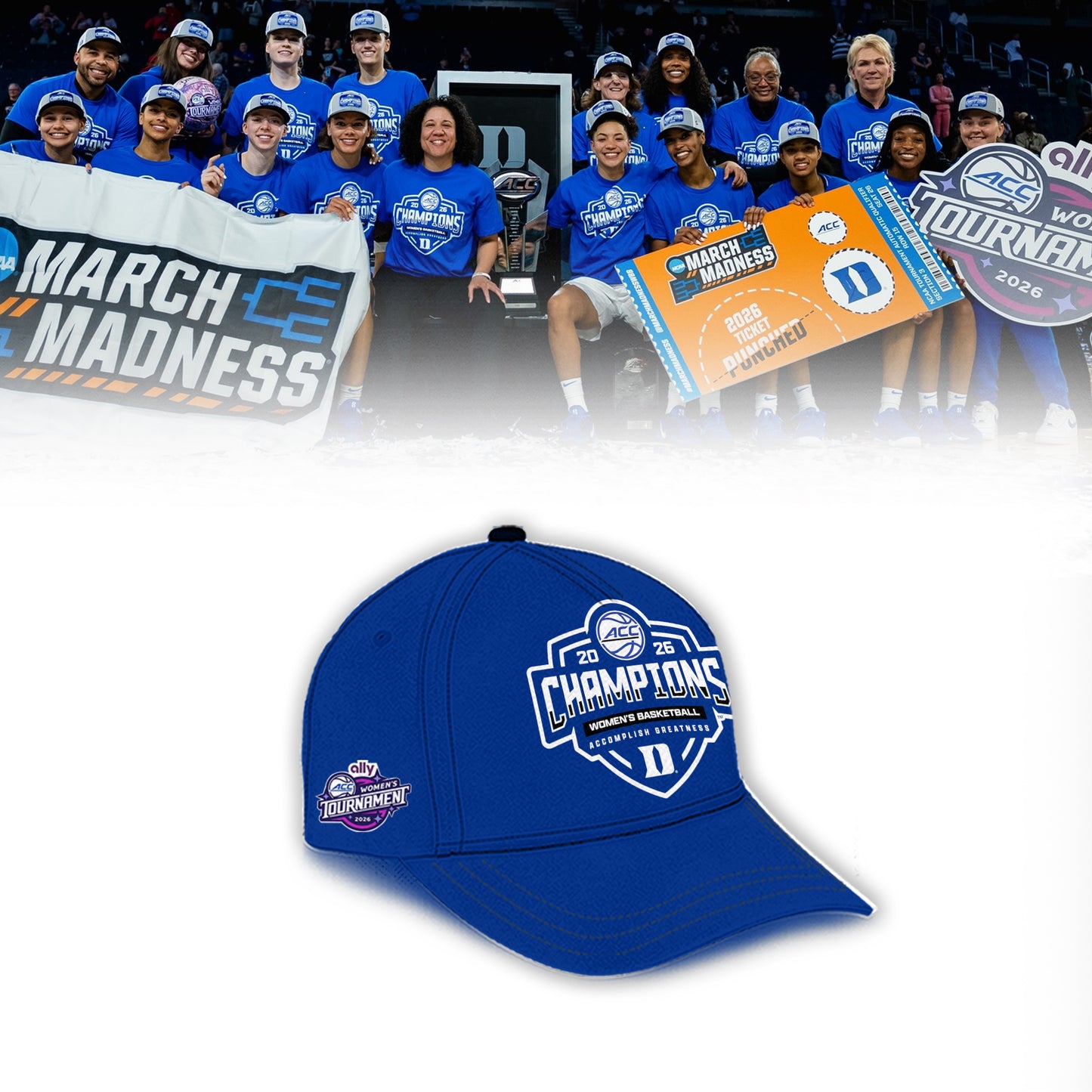 Duke Blue Devils 2026 ACC Women’s Basketball Tournament Champions Limited Edition Shirt