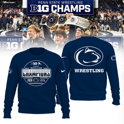 Penn State Nittany Lions 2026 Big Ten Men’s Wrestling Tournament Champions Limited Edition Shirt