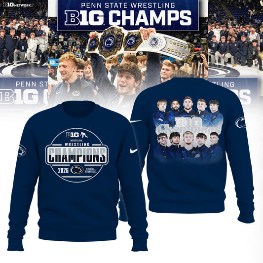 Penn State Nittany Lions 2026 Big Ten Men’s Wrestling Tournament Champions Limited Edition Shirt