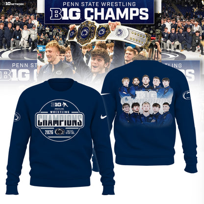 Penn State Nittany Lions 2026 Big Ten Men’s Wrestling Tournament Champions Limited Edition Shirt