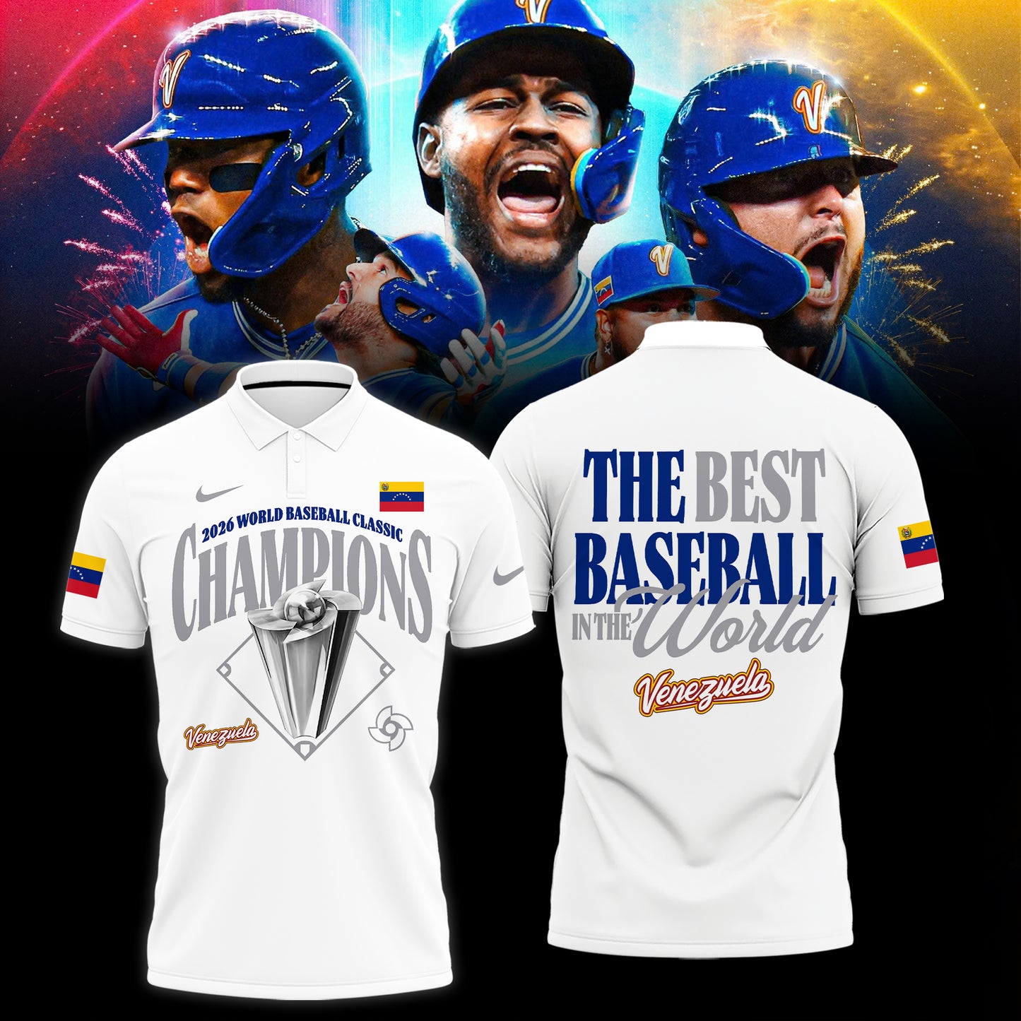 🏆️🏆️🏆 Venezuela Baseball World Baseball Classic Champions Polo