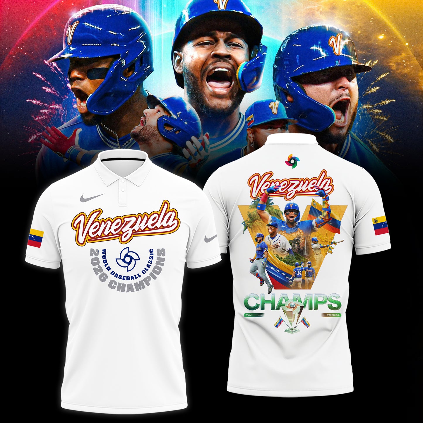 🏆️🏆️🏆 Venezuela Baseball World Baseball Classic Champions Polo
