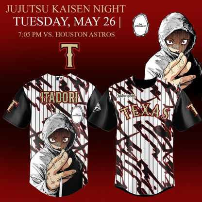 _,,,.Texas Rangers x Jujutsu Kaisen 2026 Baseball Jersey