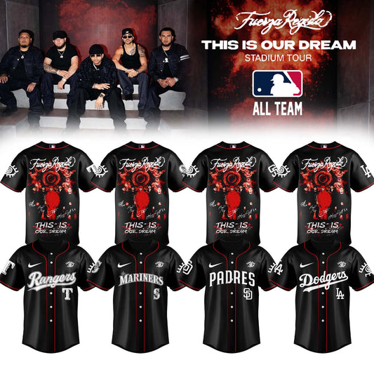 All Team X Fuerza Regida “This Is Our Dream Stadium Tour” 2026 Limited Edition Signature – Jersey