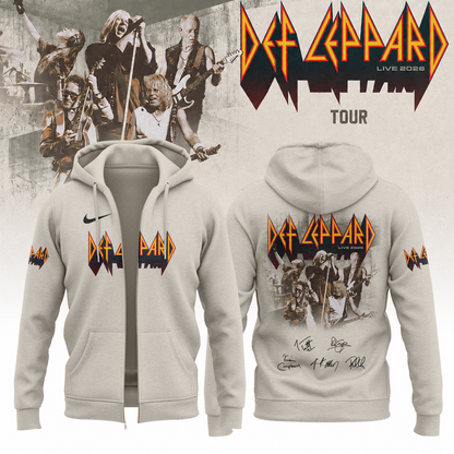 ..Def Leppard Live 2026 Limited Edition Signature – Zip Hoodie