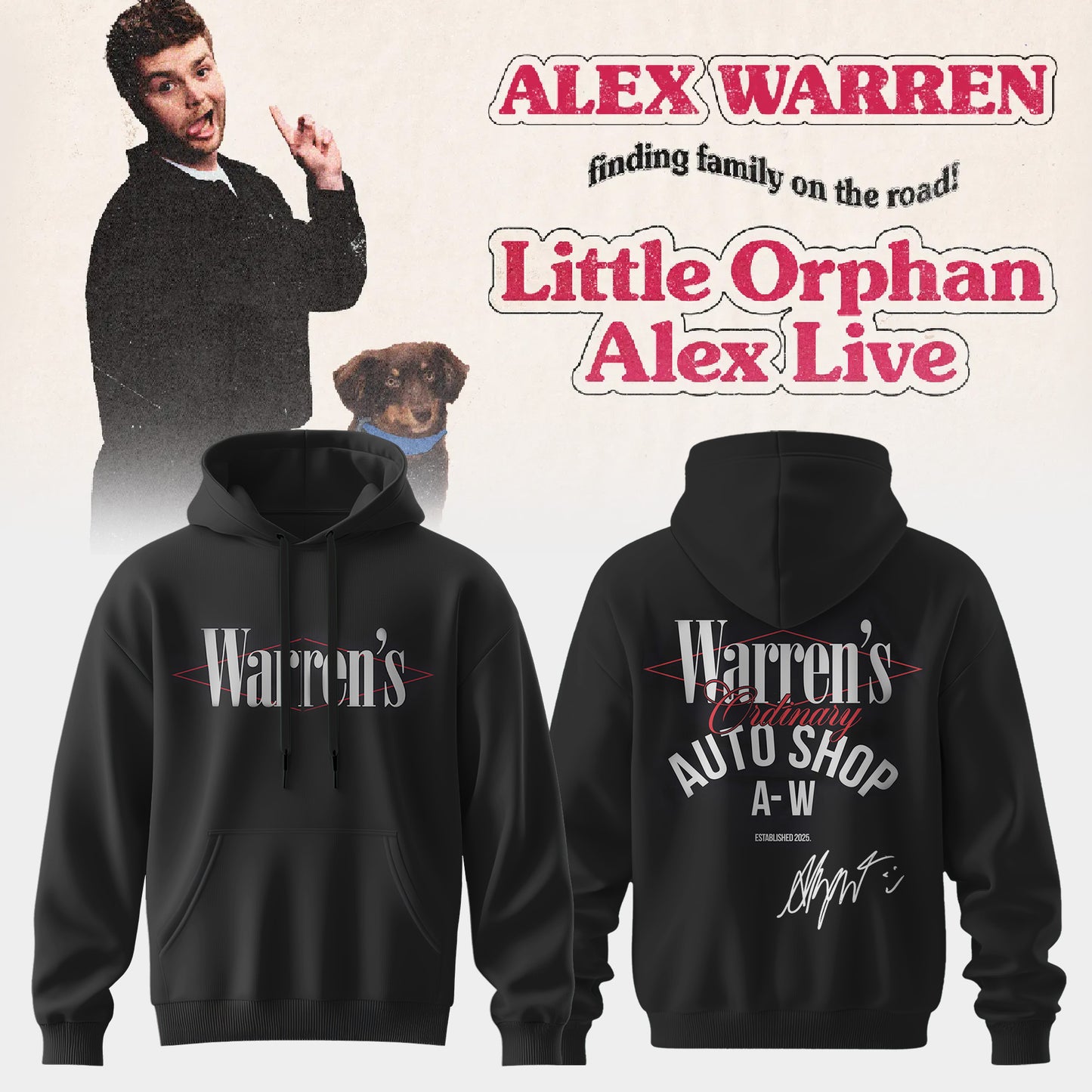 ,Alex Warren’s “Little Orphan Alex” Tour Hoodie