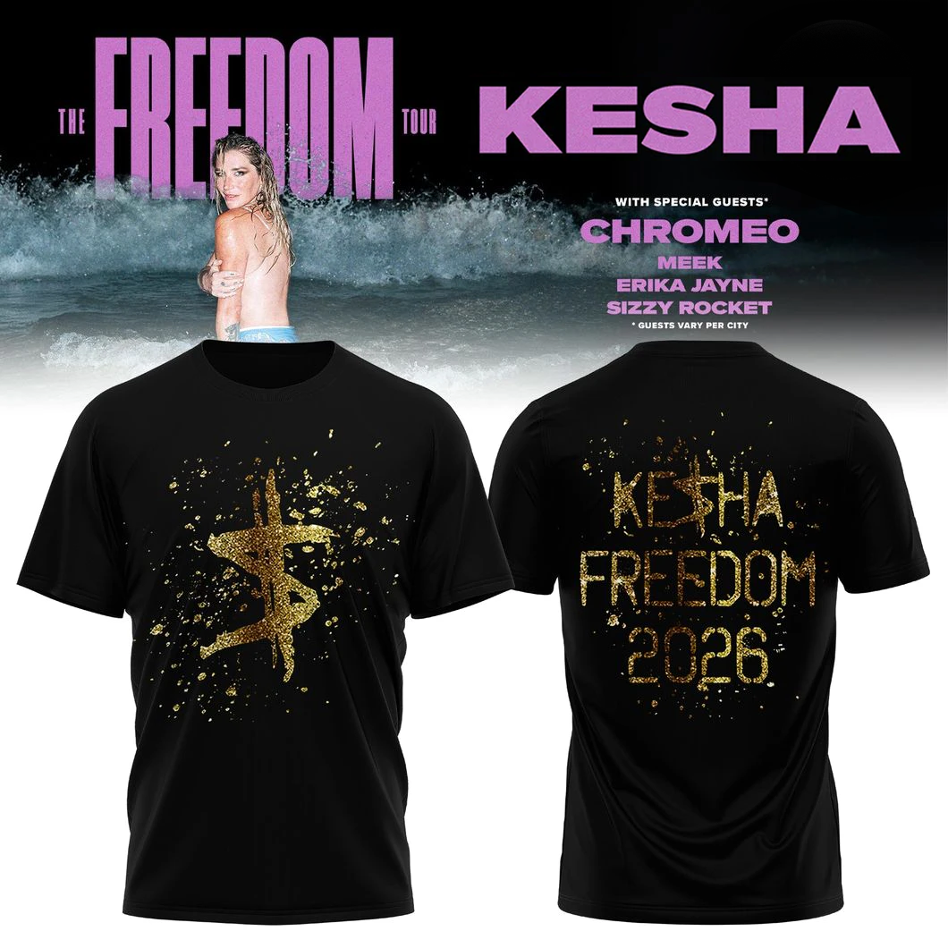 Kesha x The Freedom Tour 2026 Tshirt Limited Edition