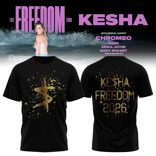 Kesha x The Freedom Tour 2026 Tshirt Limited Edition