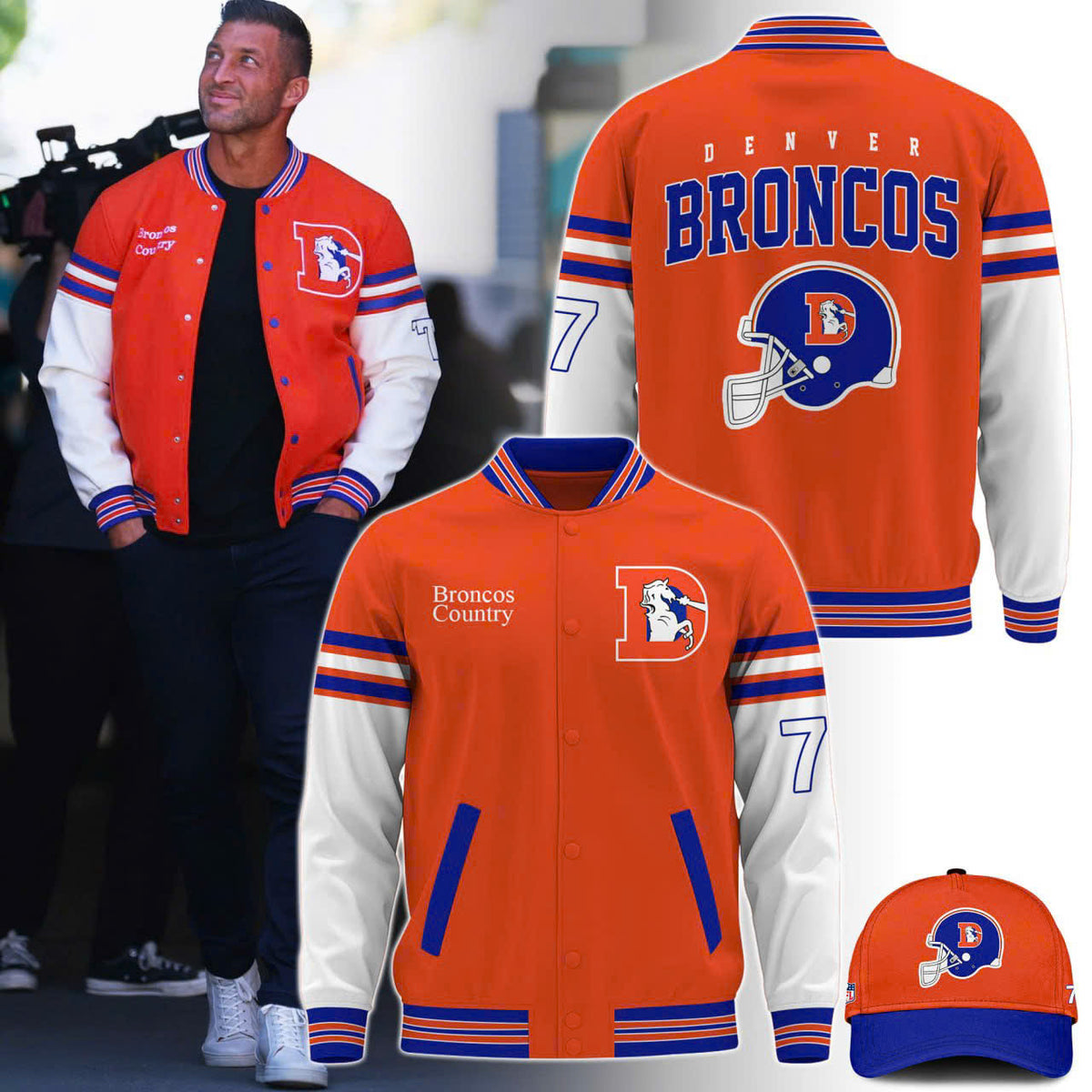 Broncos Tim Tebow #7 Varsity Jacket