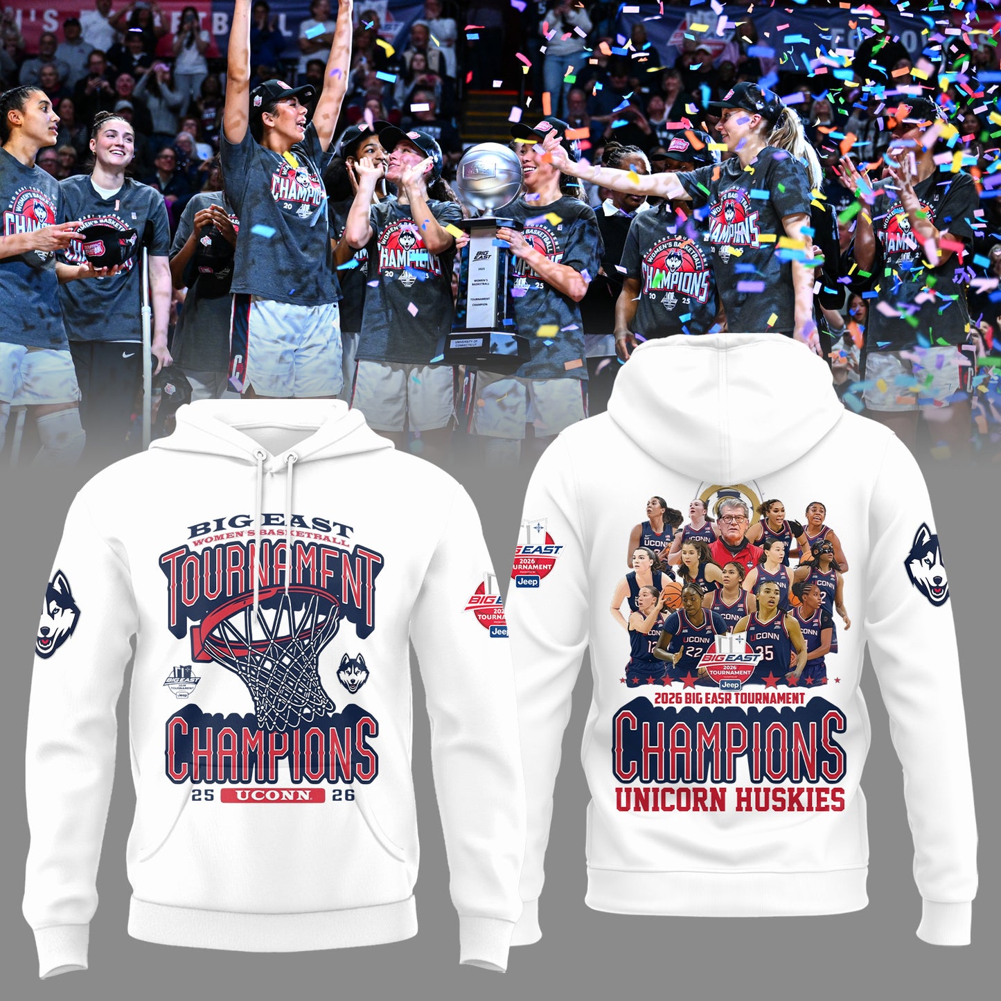 UConn Women’s Basketball 2026 BIG EAST Tournament Champions Hoodie