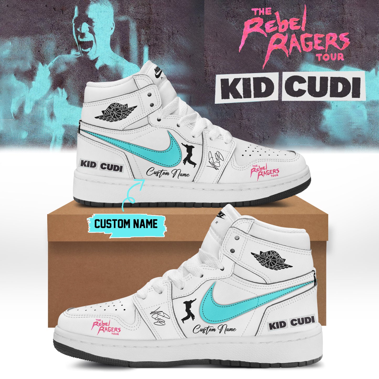 ,.KID CUDI ”The Rebel Ragers Tour 2026” Limited Edition Signature – Shoes