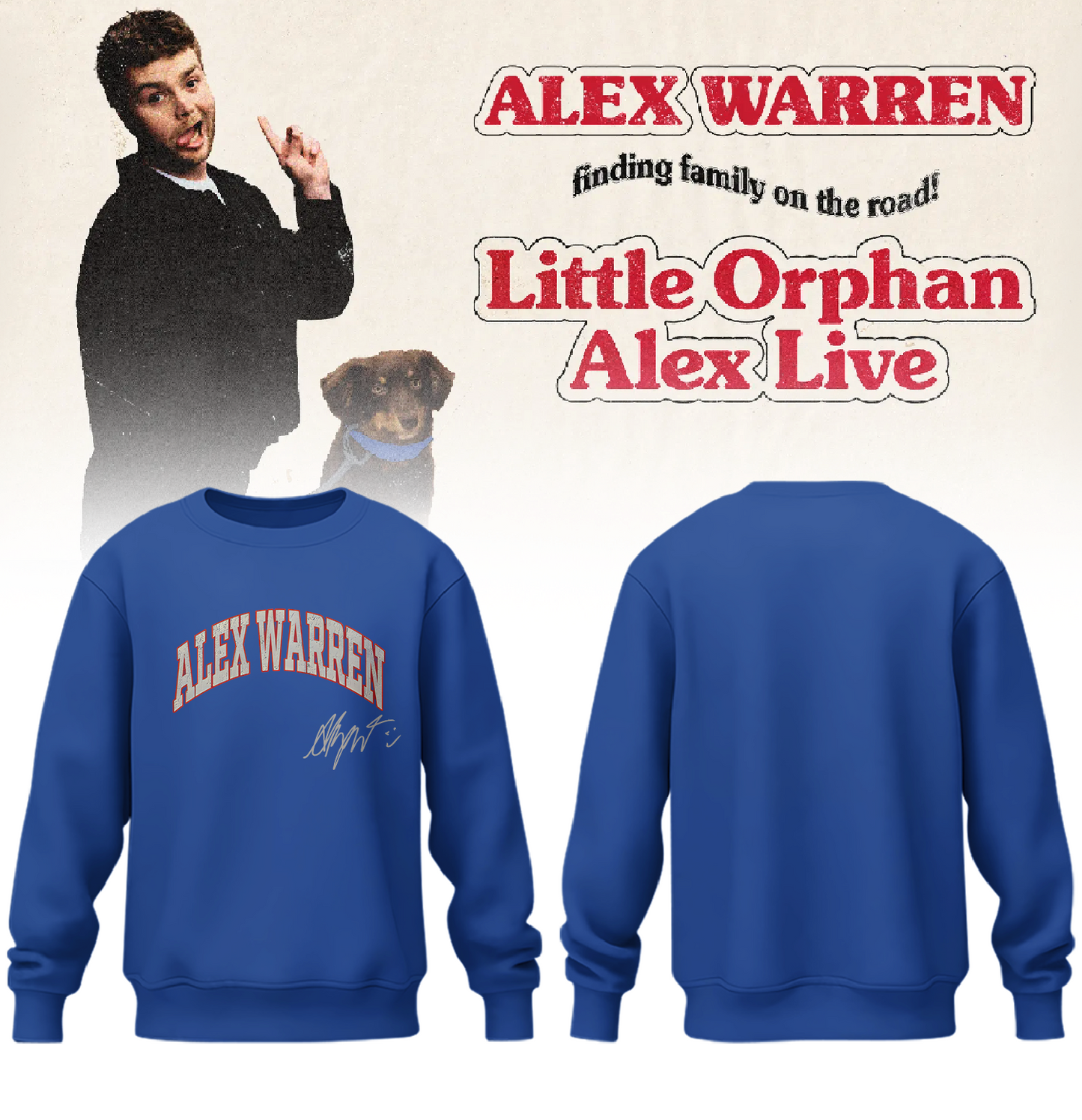 Alex Warren’s “Little Orphan Alex” Tour Sweatshirt