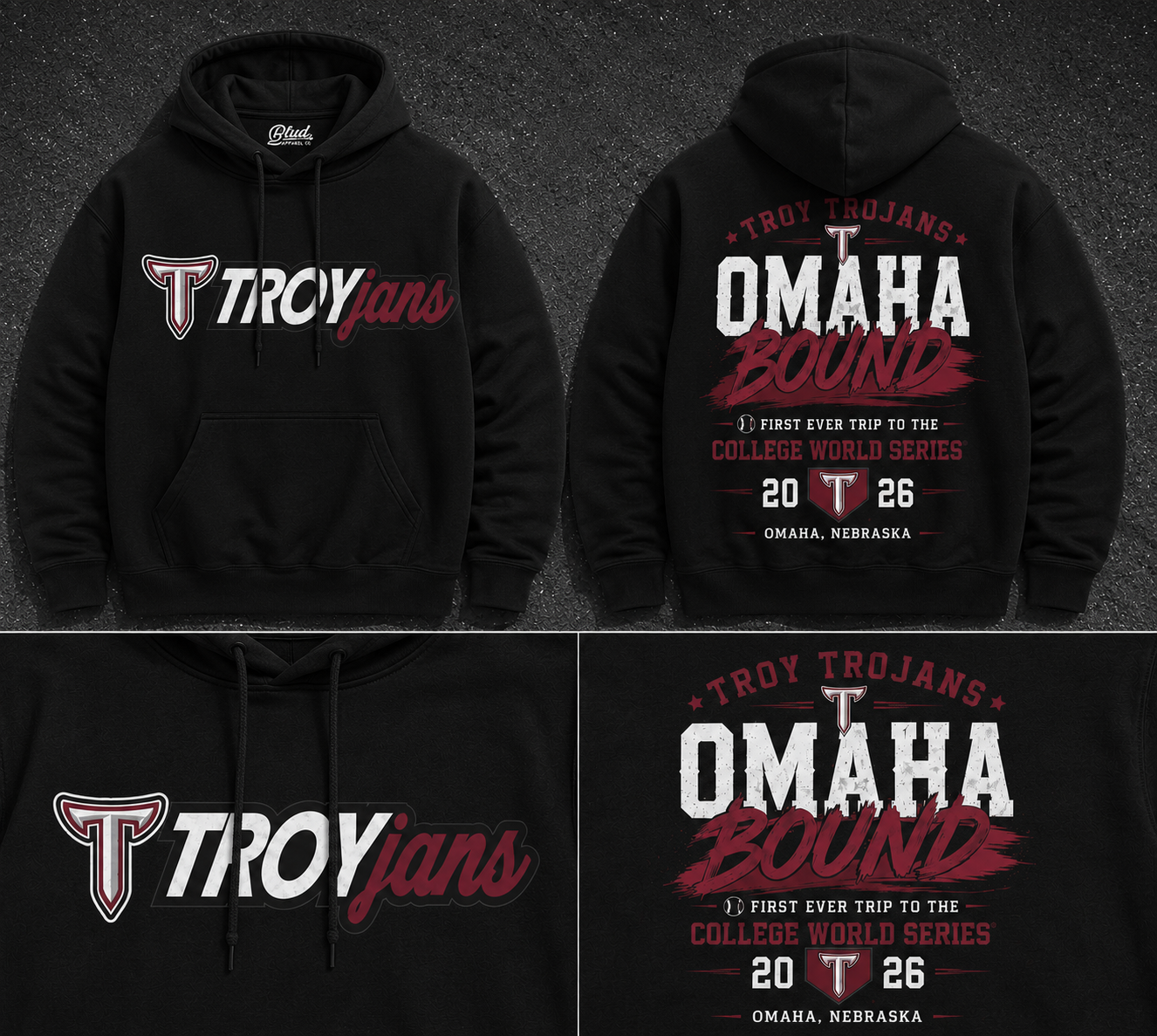Troy Trojans 2026 NCAA Baseball Men’s College World Series Omaneers Hoodie