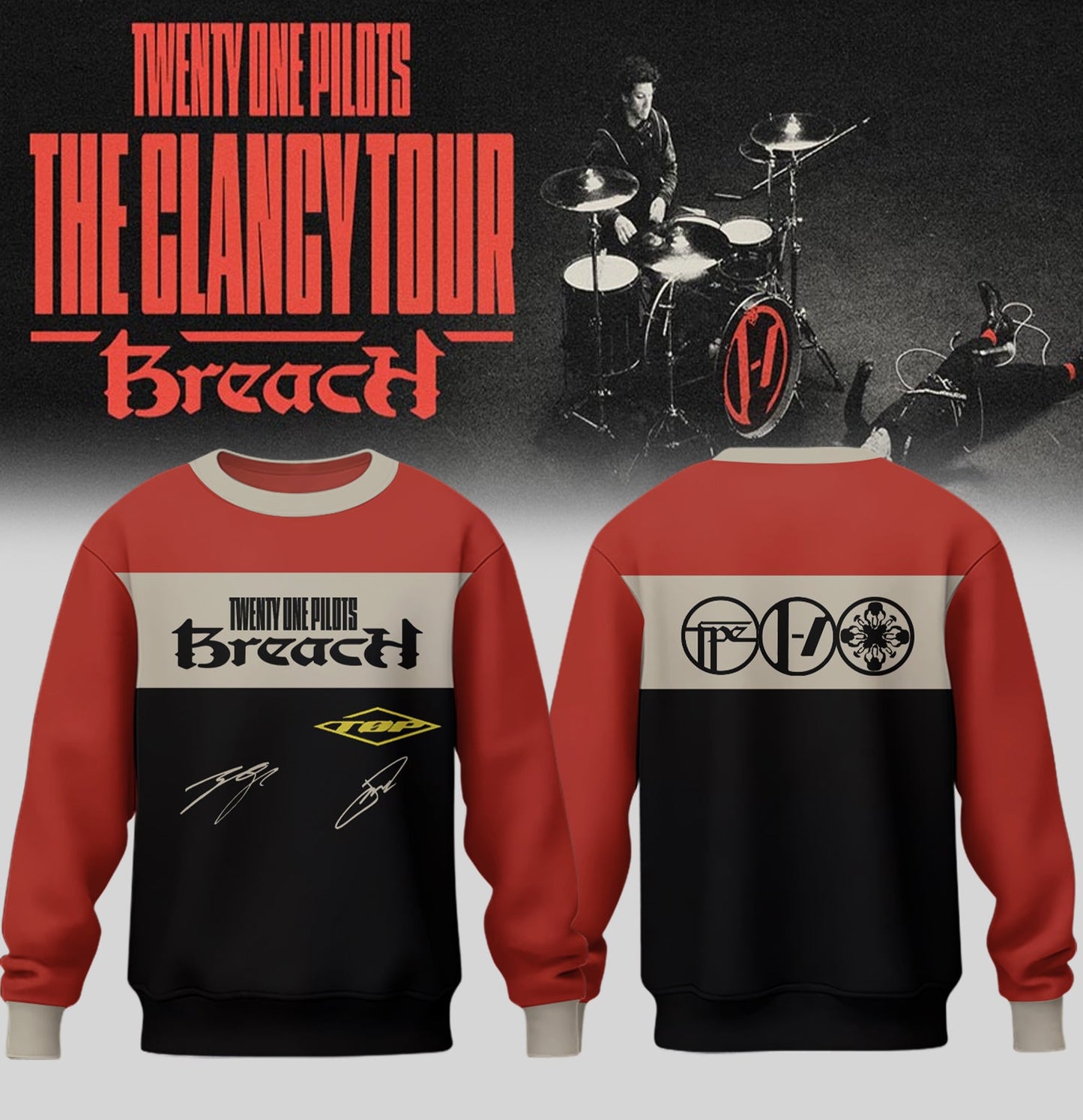 Twenty One Pilots The Clancy Tour: Breach Sweatshirt