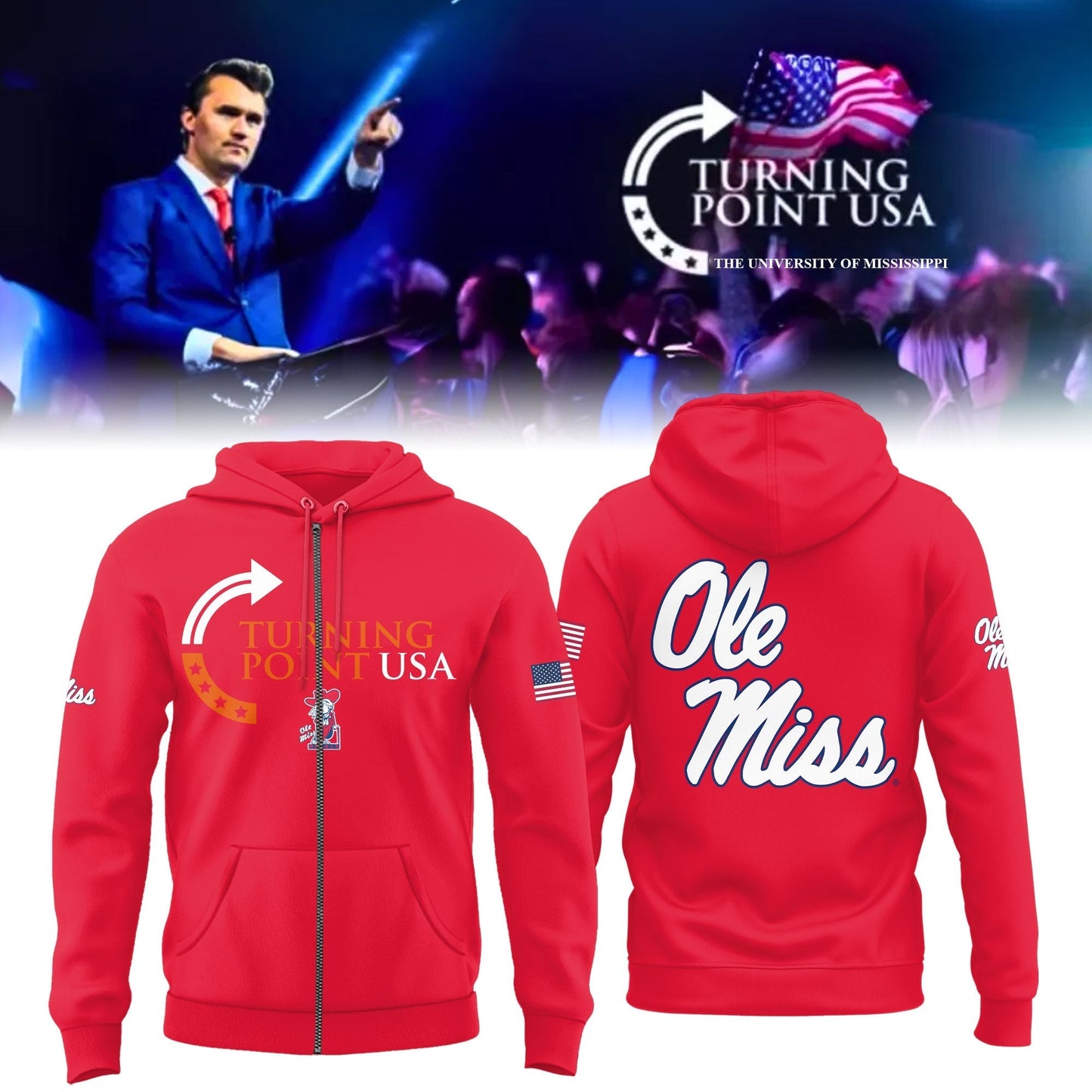 Charlie Kirk Memorial - University of Mississippi Turning Point USA - Mississippi Turning Point Freedom Shirt