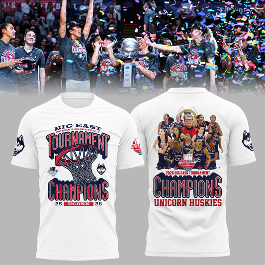 UConn Women’s Basketball 2026 BIG EAST Tournament Champions T-Shirt