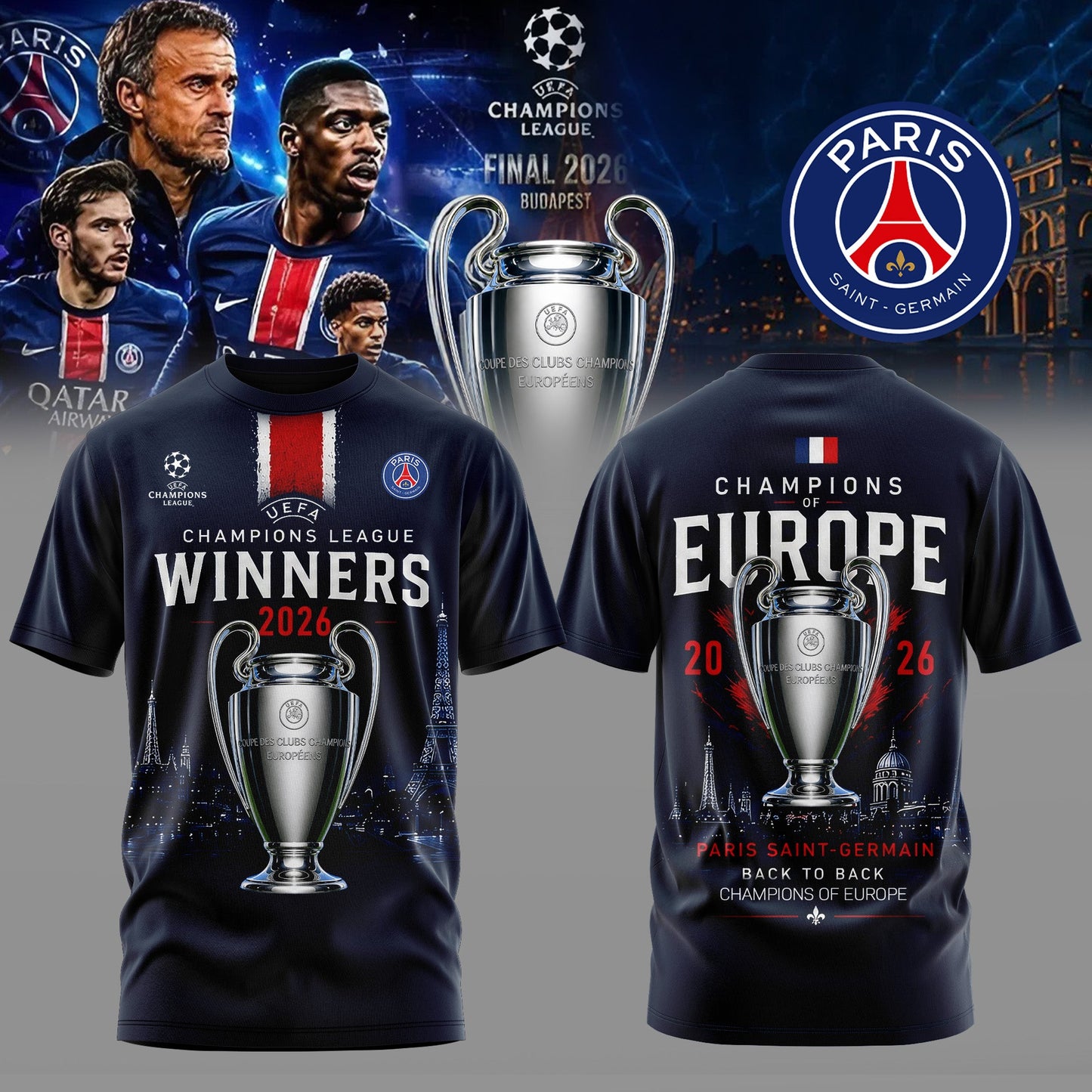 _ UEFA Champions League Winners 2026 Edition Tee