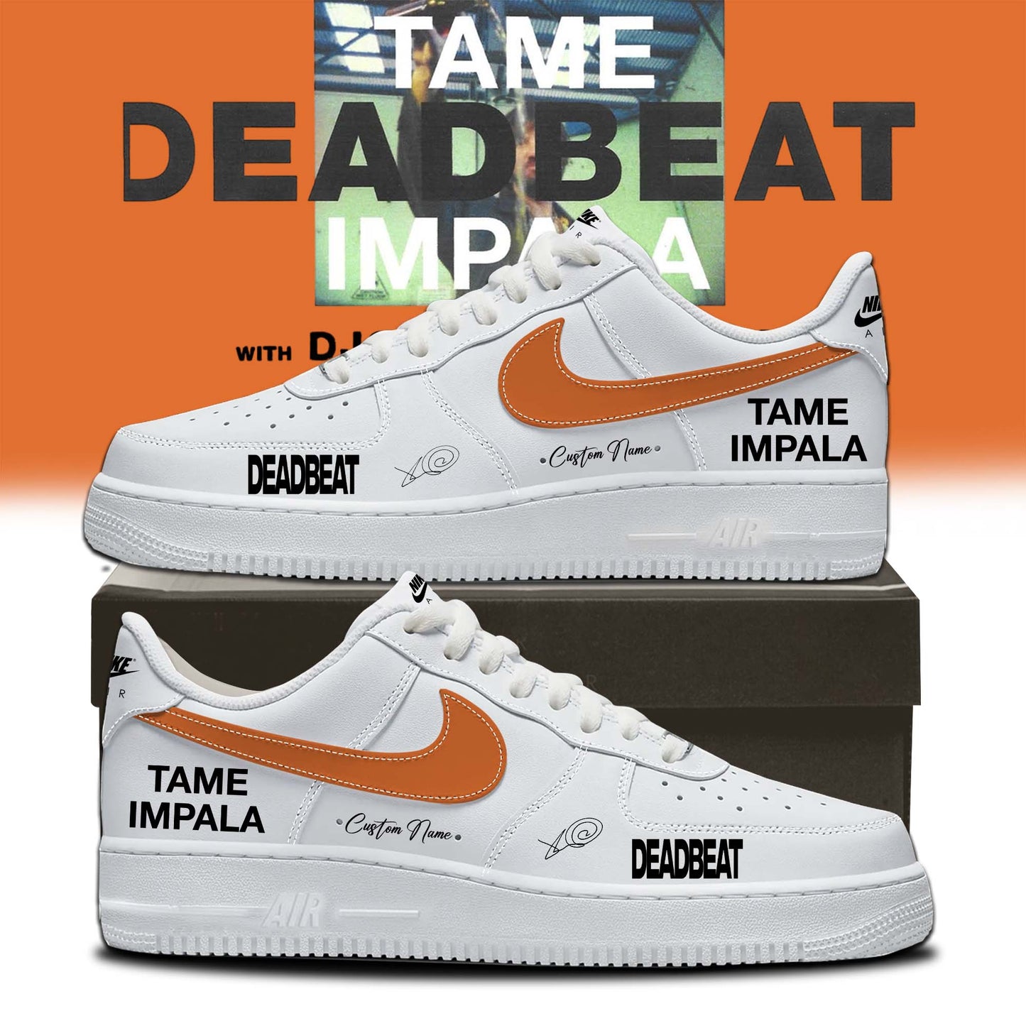 Tame Impala “Deadbeat Tour” Shoes AF1