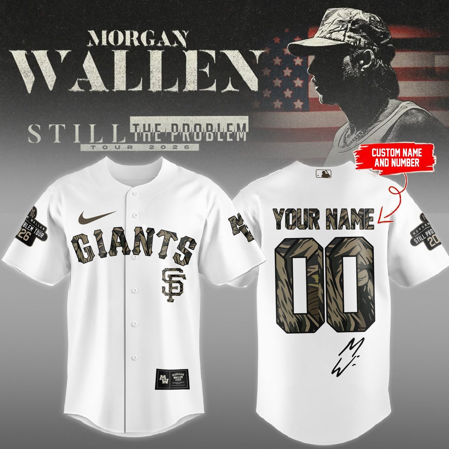 Morgan Wallen Still Problem Tour Jersey (Custom Name & Number)
