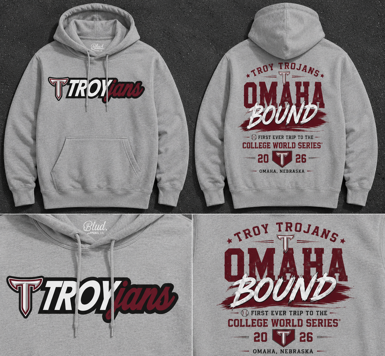 Troy Trojans 2026 NCAA Baseball Men’s College World Series Omaneers Hoodie