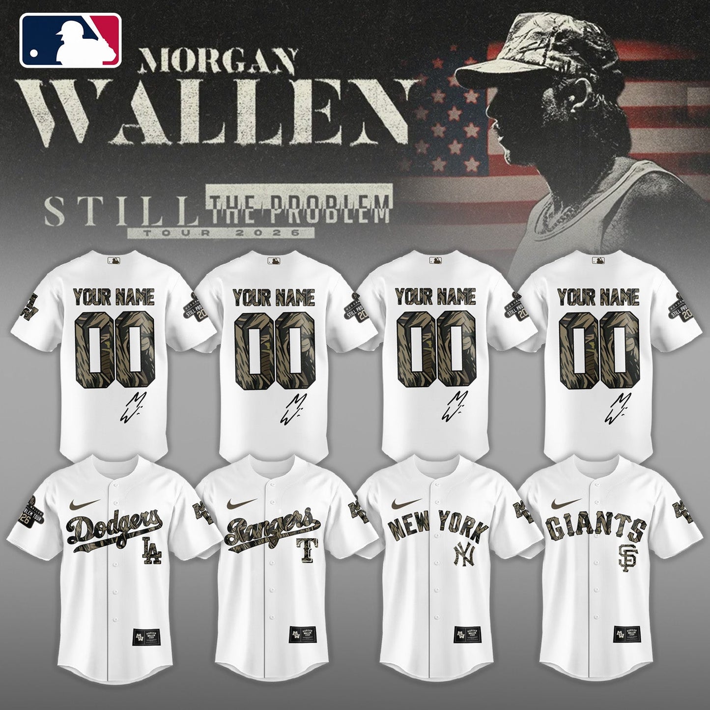 Morgan Wallen Still Problem Tour Jersey (Custom Name & Number)
