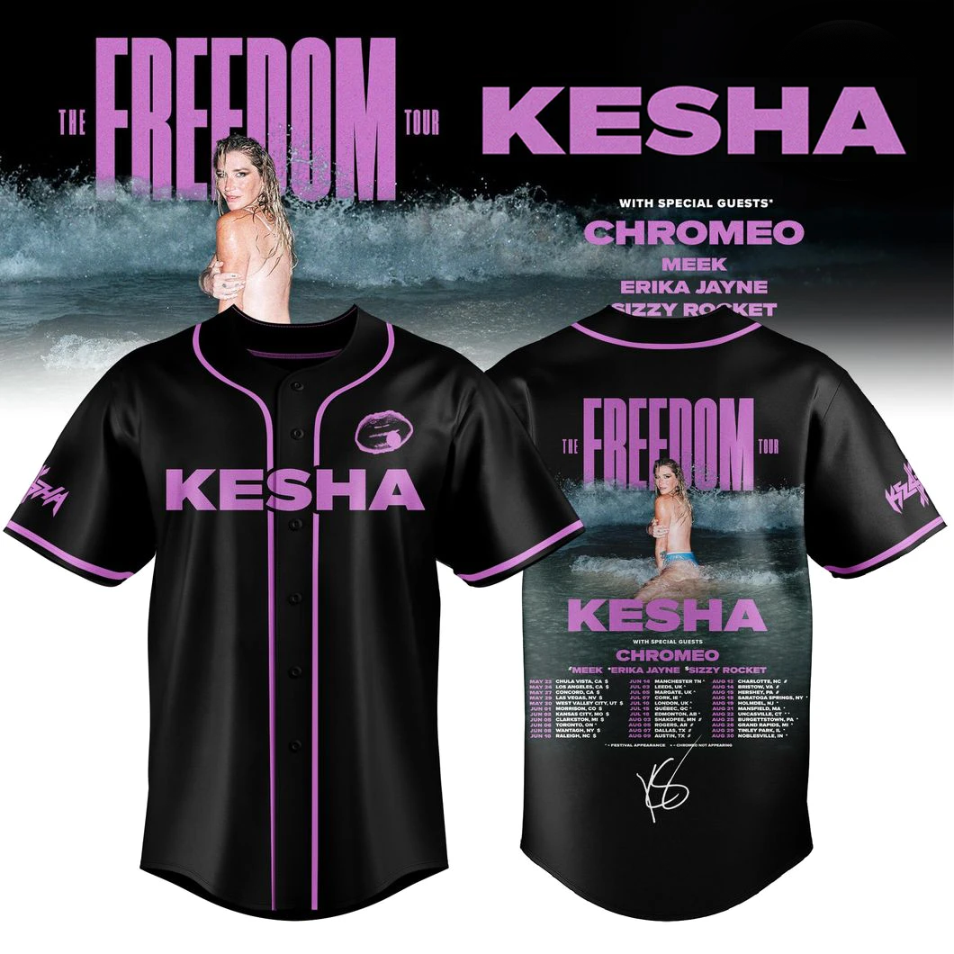 Kesha x The Freedom Tour 2026 Jersey Limited Edition
