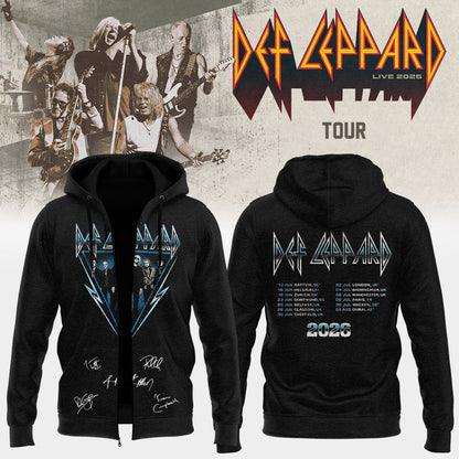 ..Def Leppard Live 2026 Limited Edition Signature – Zip Hoodie