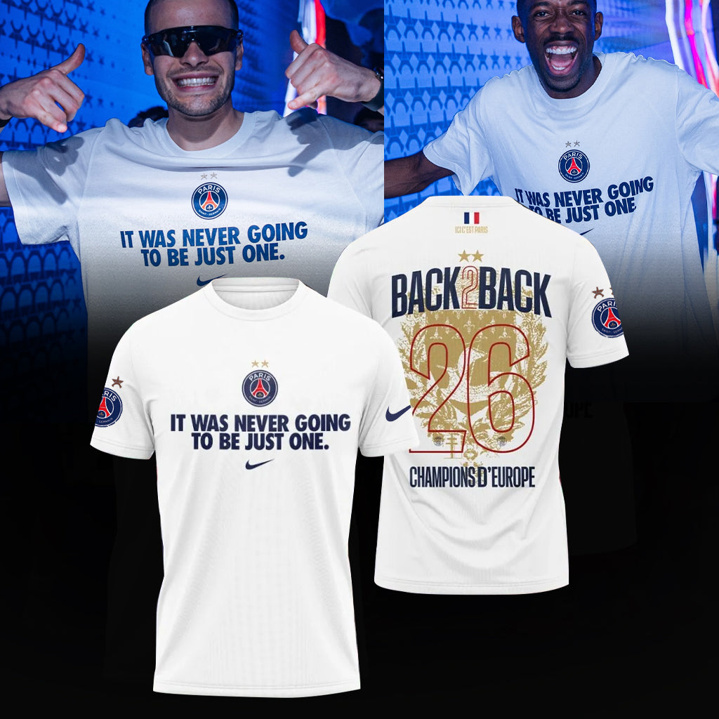 Limited Edition PSG UCL 2026 Back to Back European Champions Shirt