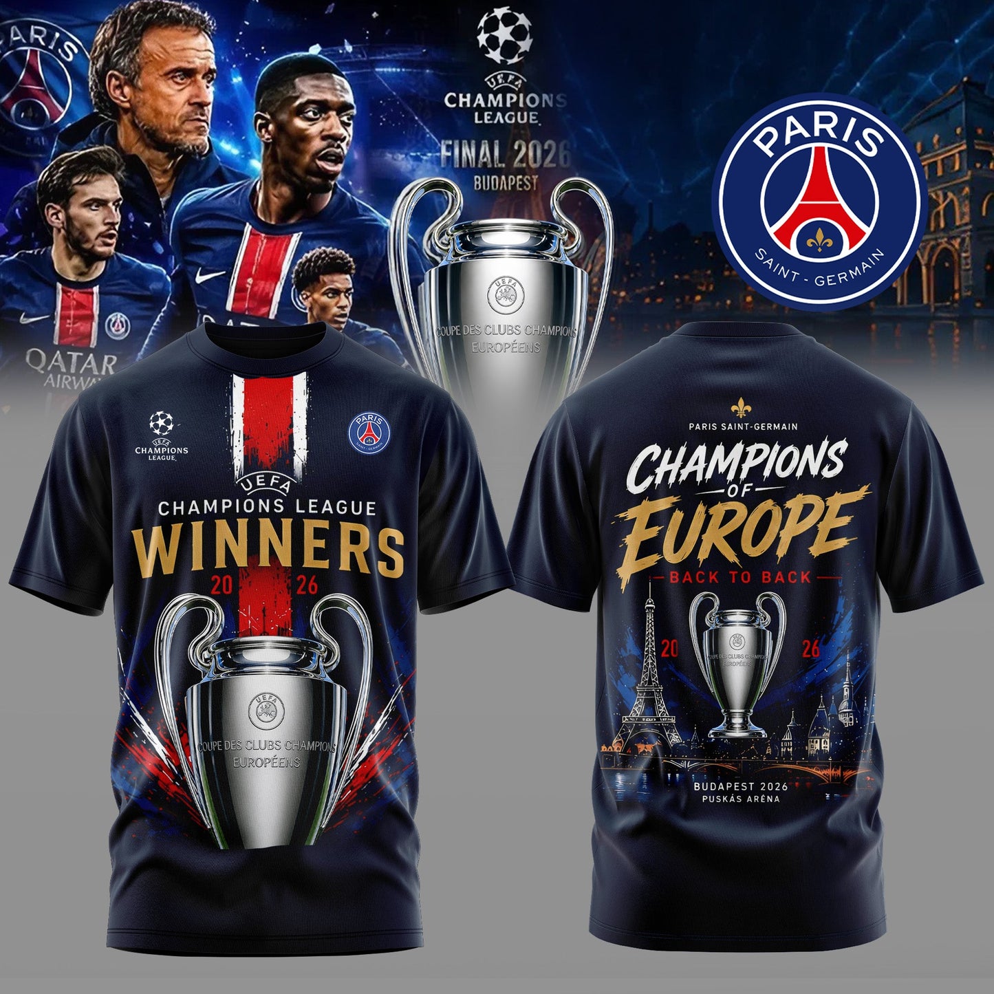 _ UEFA Champions League Winners 2026 Edition Tee