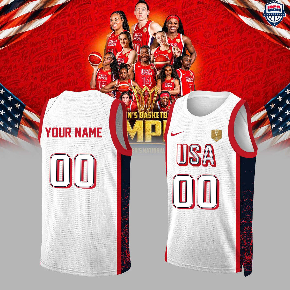 FIBA Women’s Basketball World Cup 2026 Basketball Jersey (Custom Name & Number)