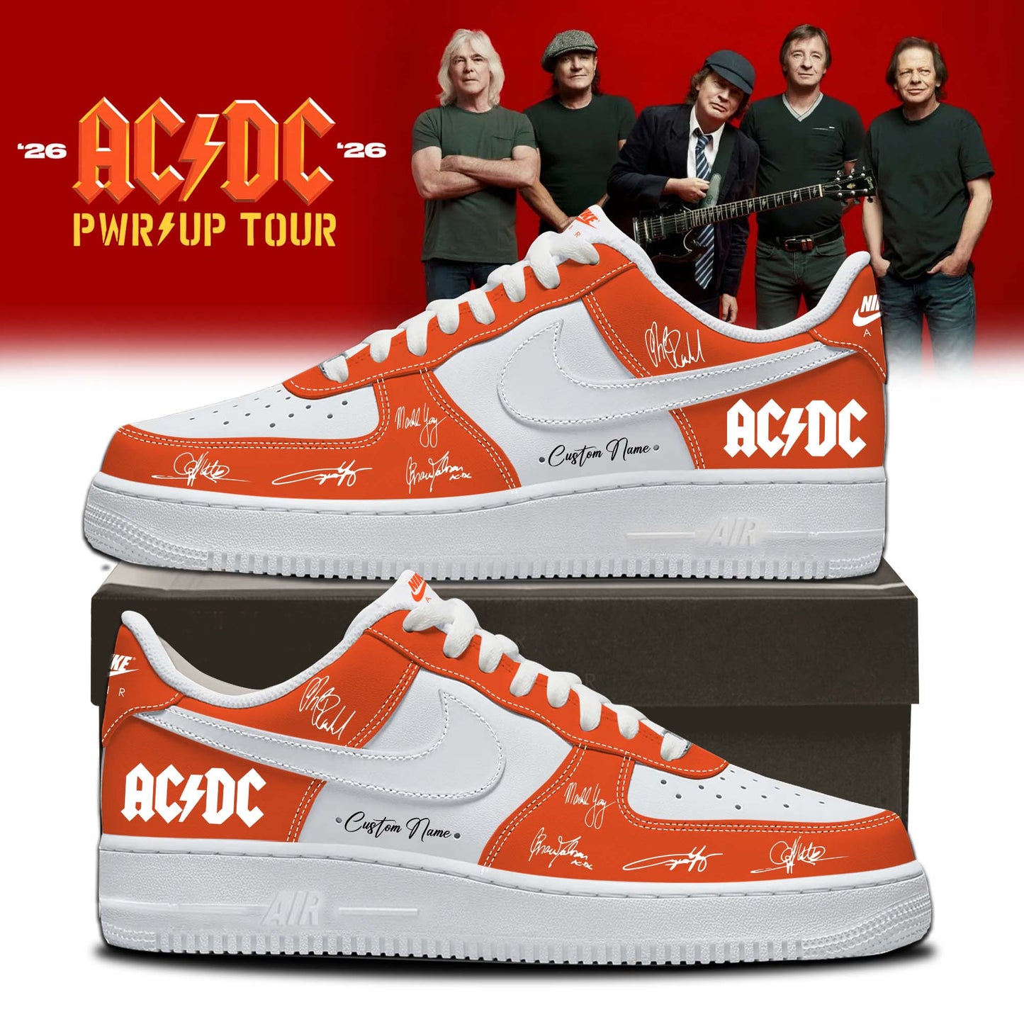 .AC/DC ” Power Up Tour ” 2026 AF1 – Shoes
