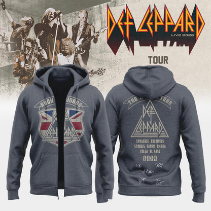 ..Def Leppard Live 2026 Limited Edition Signature – Zip Hoodie