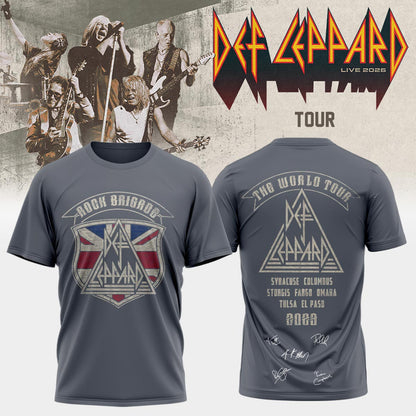 Def Leppard Live 2026 Limited Edition Signature – Tshirt