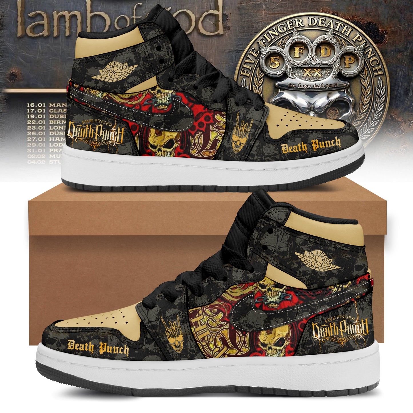 Golden Wreath Skull Shoes Edition
