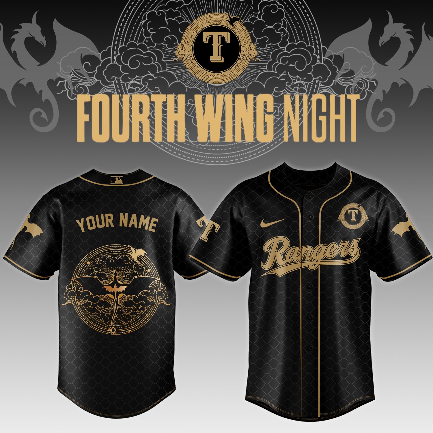 _,Texas Rangers x Fourth Wing 2026 Baseball Jersey (Custom Name)