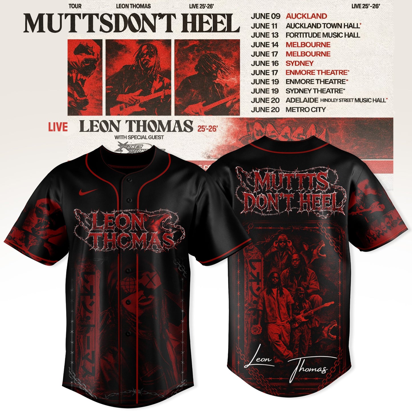 _LEON THOMAS — MUTTS DON’T HEEL TOUR JERSEY