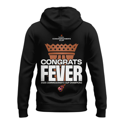 Special 2025 WNBA Commissioner's Cup Champions Indiana Fever Black Hoodie