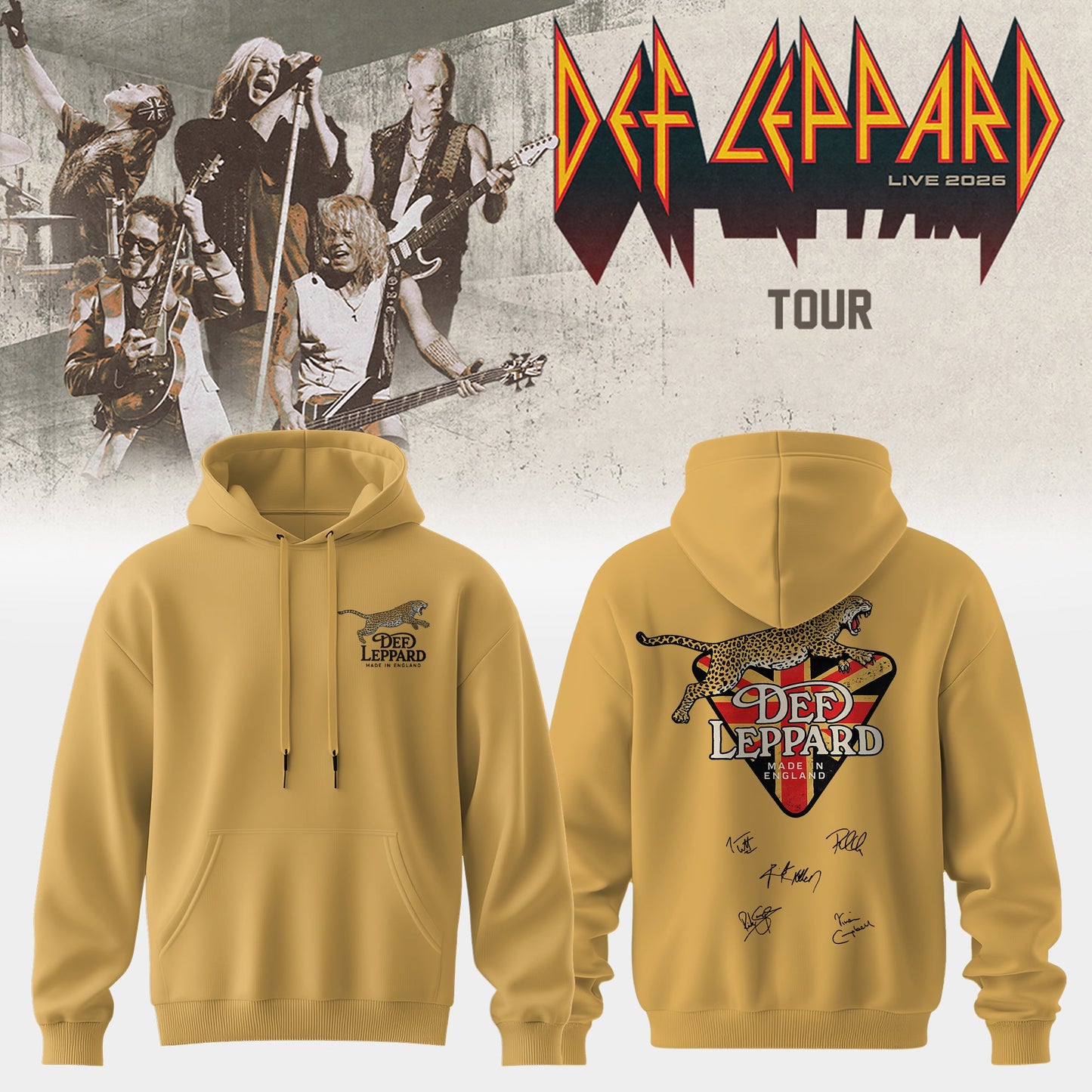 .Def Leppard Live 2026 Limited Edition Signature – Hoodie