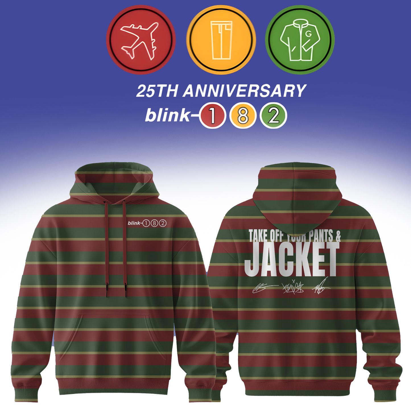 .Blink-182 Anniversary Collection -Limited Edition Signature Hoodie