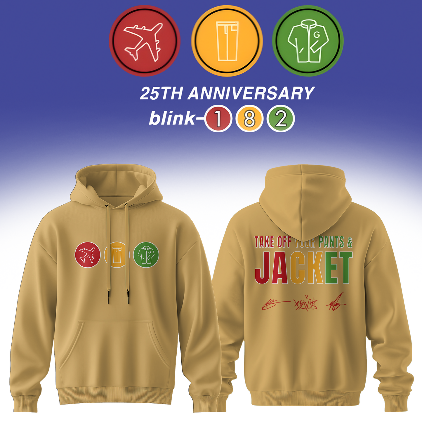 .Blink-182 Anniversary Collection -Limited Edition Signature Hoodie